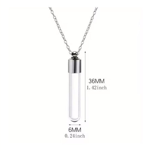 Mini Skinny Glass Vial Necklace