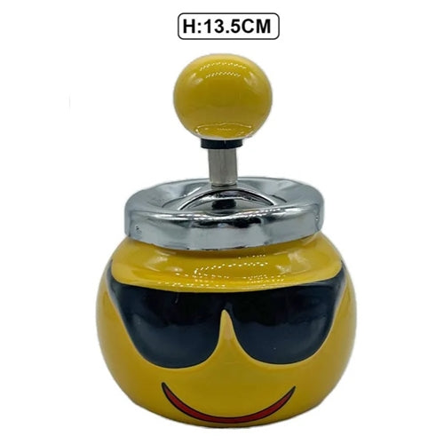 Ceramic Smiley Face Ashtray Trio Trading