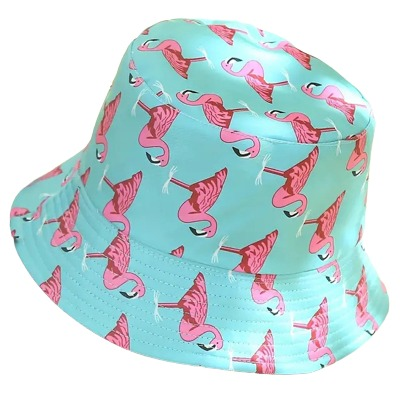 Flamingo Bucket Hat- Blue Temu