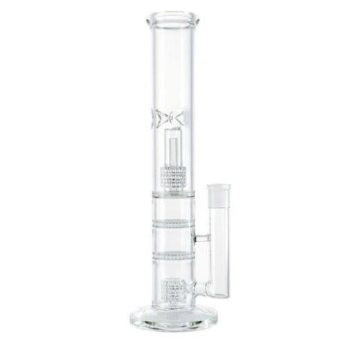 Quad Perc. Clear Tube- 36cm HF Glass