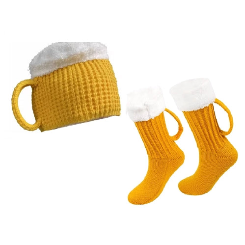 Beer Mug Socks + Beanie Set