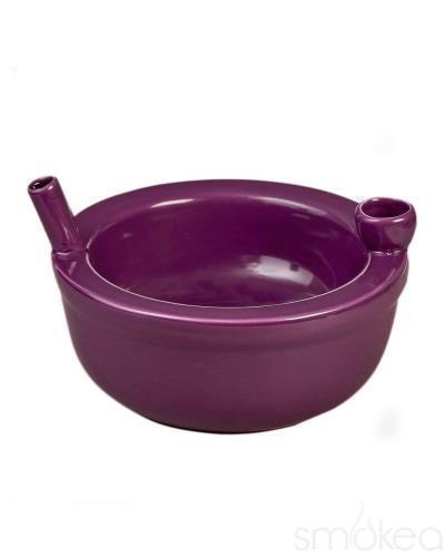 Ceramic Cereal Bowl Pipe- Purple Smokea