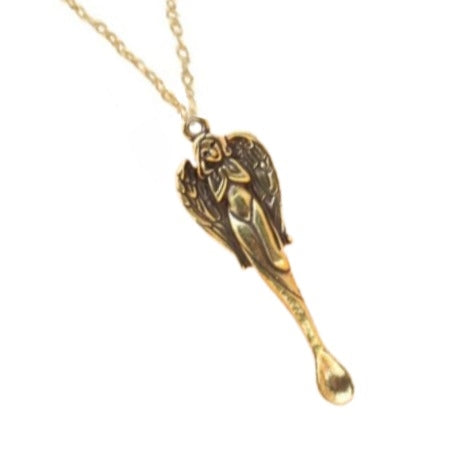 Brass Angel Spoon Necklace Temu