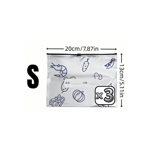 3pk Odour-Proof Ziplock Foil Bags- Sml
