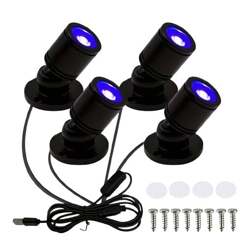 4:1 USB Mini UV LED Spotlights