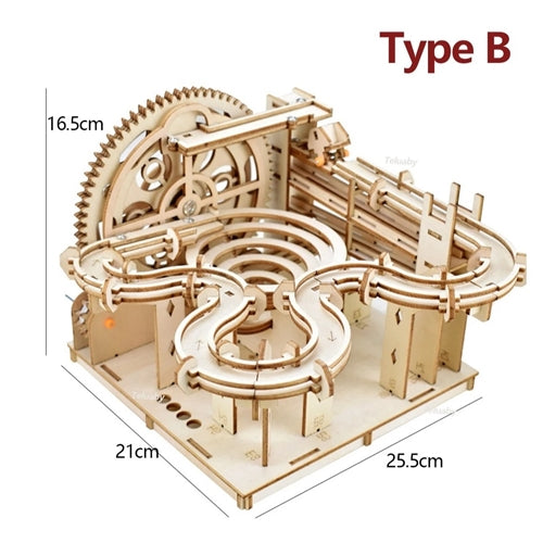 3D DIY Wooden Marble Run (Type B)