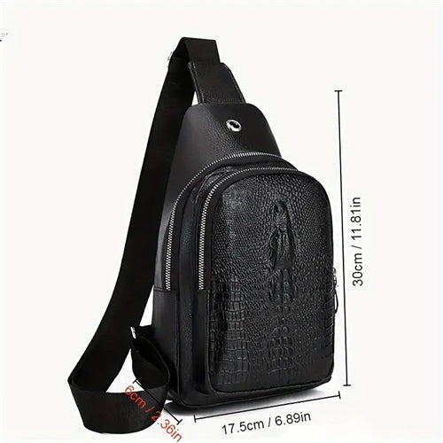 Black Alligator Design Crossbody Bag Temu