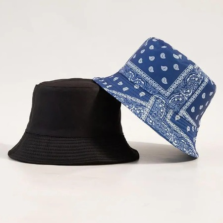 Blue Paisley Print Bucket Hat Temu