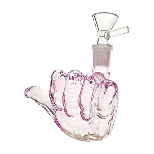Glass Pink Thumbs-Up- 10cm