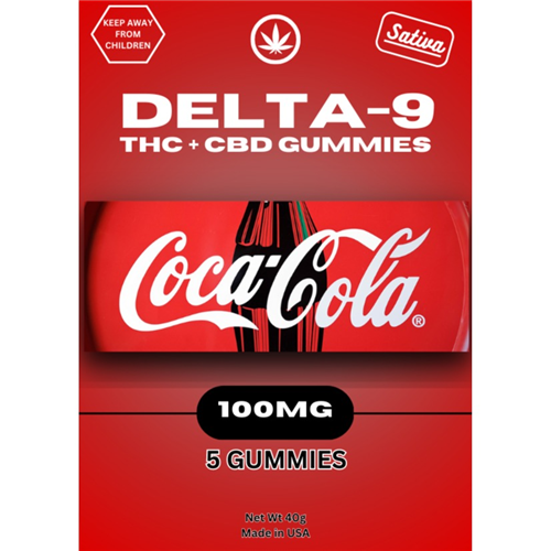 5pk Delta-9 THC/CBD Gummies- Cola Green Leaf Premium