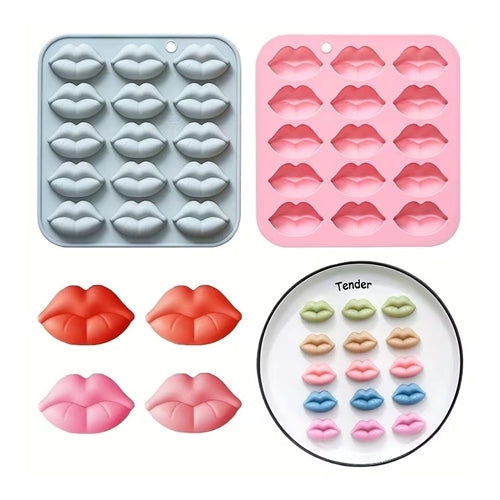 15-Hole Lips Silicone Mould