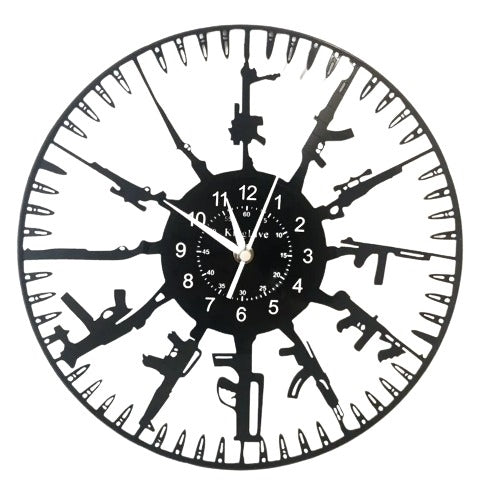 Machine Gun Vinyl Wall Clock Temu