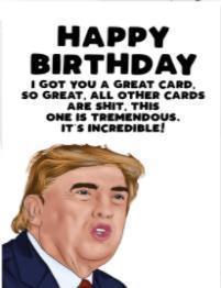 Trump Birthday Card William Valentine