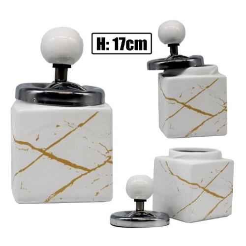 Marble Spinning Ashtray- Wht Trio Trading
