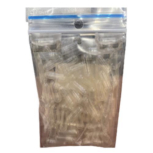 Size 4 Clear Caps 100pk Capsulcn