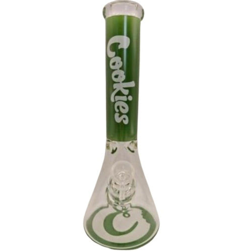 Cookies Glass Beaker (35cm)- Green Xu Bongs