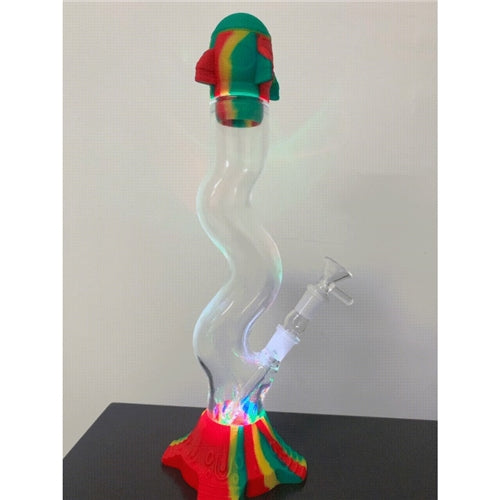 Space Rocket Silicone/Glass- 34cm Down Under Wholesalers