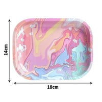 Liquid Pink Rolling Tray- Rounded