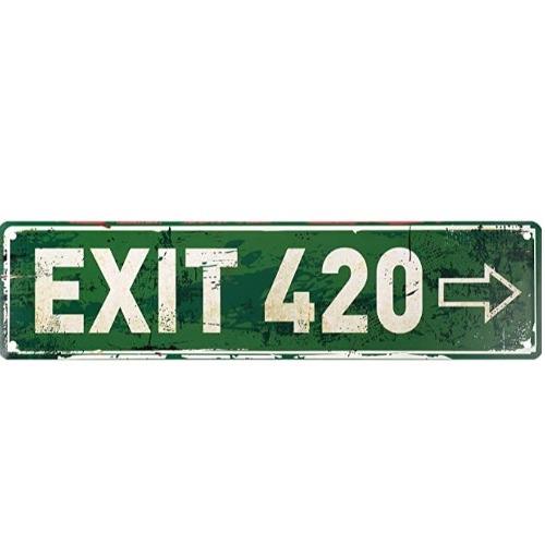 420 Exit Retro Sign Amazon