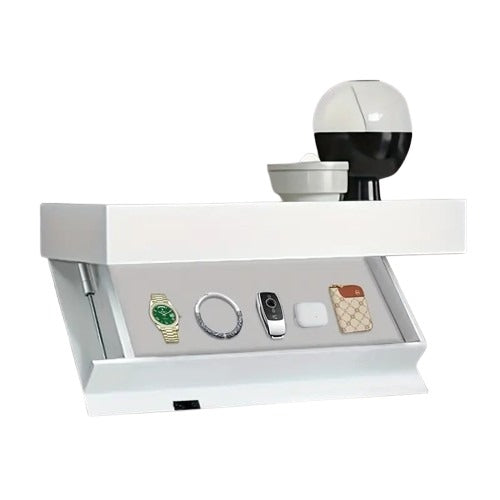 Pneumatic Drop-Down Wall Safe- White Temu