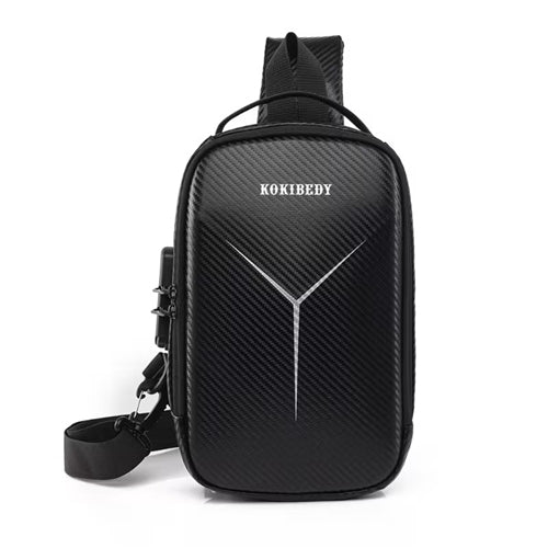Tech Carbon Fiber Lockable Crossbody Bag