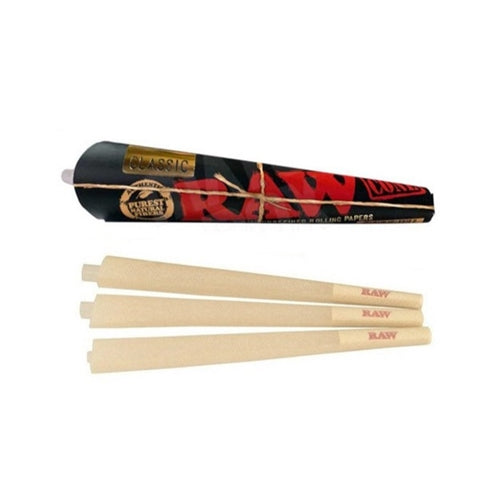 RAW Black P/R Cones 3pk Kingsize