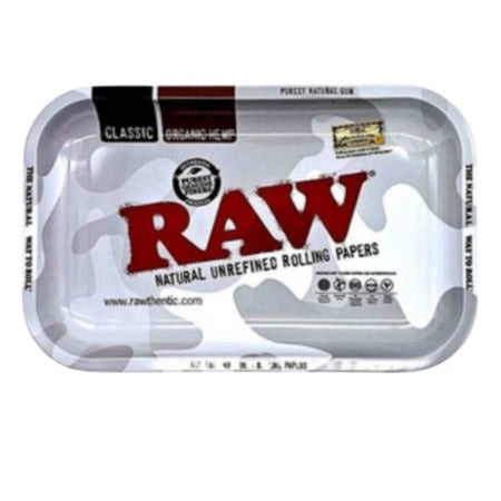 Raw Light Camo Rolling Tray- Small