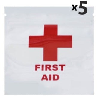 5pk First Aid Mylar Bags- 22.5x19cm Near Dark