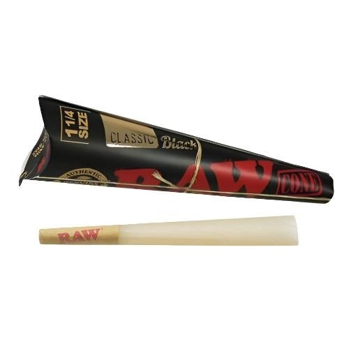 RAW Black P/R Cones 6pk 1 1/4