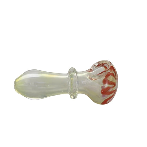 Ring Coloured Glass Pipe- 8cm