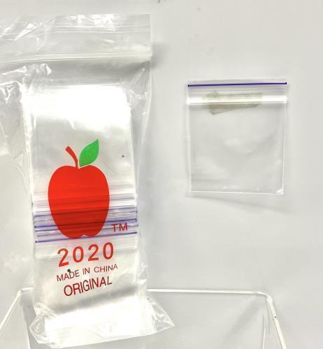 Clear Bags w/ Purple Line, 50x50mm