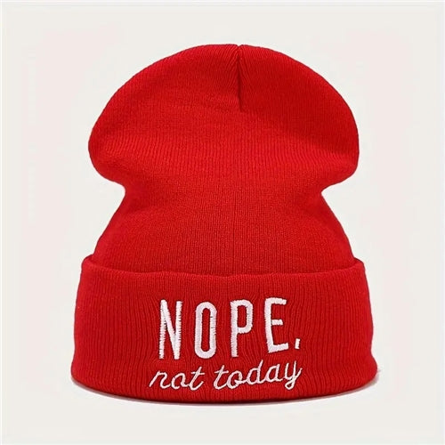 Nope. Not Today. Beanie- Red Temu
