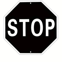 Stop Sign- Black