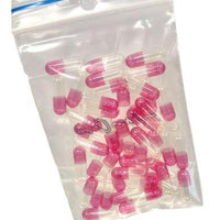 Size 2 Pink/Clear Caps 50pk