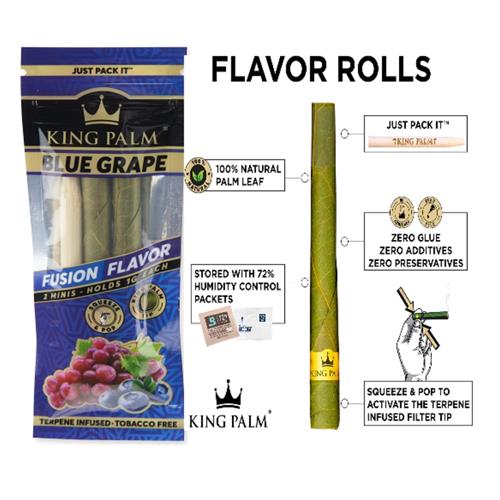 King Palm Mini Rolls- Blue Grape