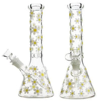 Glowing Daisy Glass Beaker- 25cm