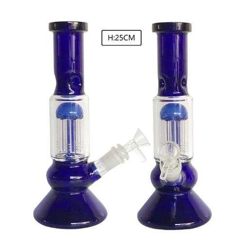 SA Blue Glass W/Pipe- 25cm Trio Trading