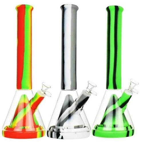 Trichrome Dual Silicone Glass Beaker- 35cm Down Under Wholesalers