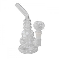 Black Leaf Mini Bubbler- White