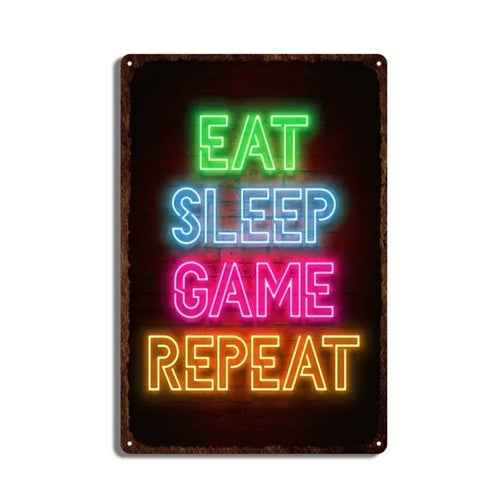 Eat Sleep Game Repeat Sign Temu