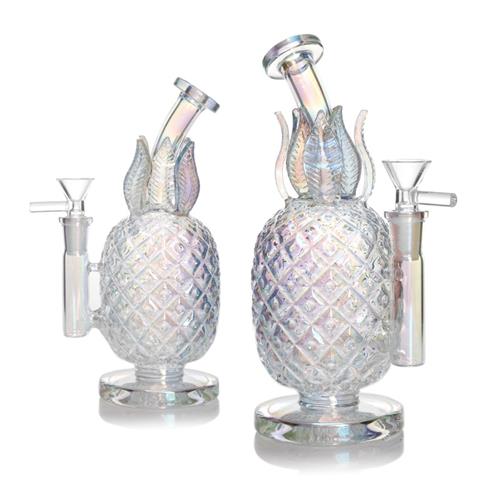 Holographic Glass Pineapple 21cm Shenghong Glass