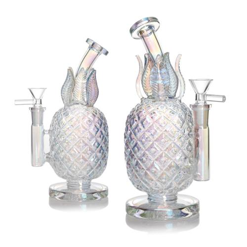 Holographic Glass Pineapple 21cm
