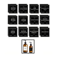 12pk Waterproof Decoy Bottle Labels- Black