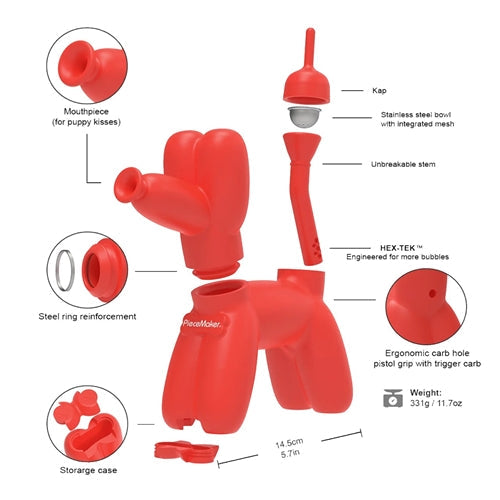 Piecemaker K9 Silicone- Red Near Dark