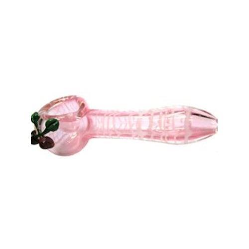 Coloured Glass Pipe (Pink)