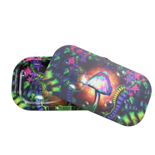 Metal Tray w/3D Lid- Rainbow Shroom Down Under Wholesalers