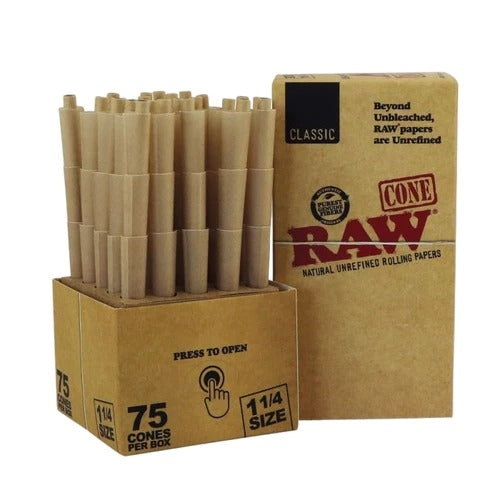 Raw Classic Cones 75pk- 1/14