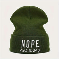 Nope. Not Today. Beanie- Green