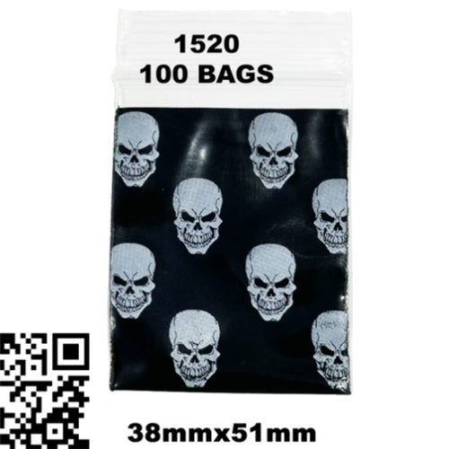 Printed Bags 38x51mm (1520)- Skull