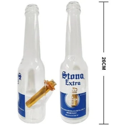 Stona Extra Beer Bottle Pipe (26cm) Trio Trading